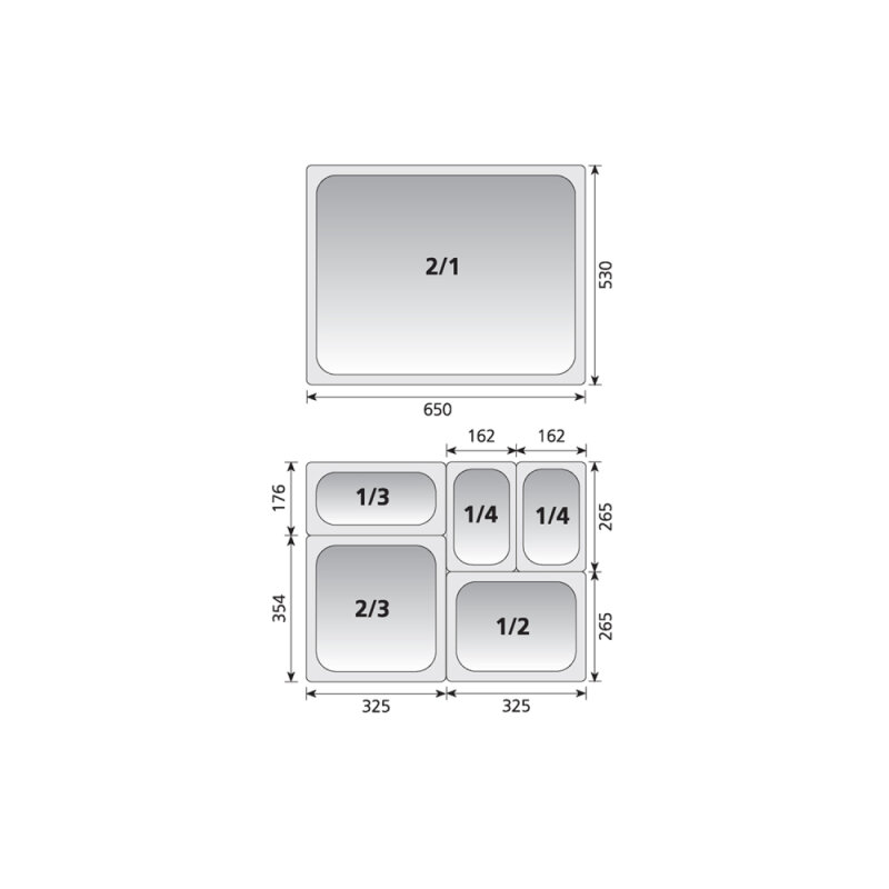 Gnp 2 1 20 Delikli Gastronom Küvet 65X53 cm 5 Ltr - 2