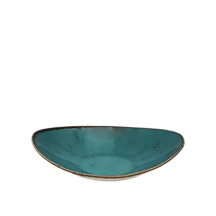 Tulu Porselen Gondol Kase 25 cm X15,5 cm -Reactıve 72 Turkuaz TK25GKSR72 - 1