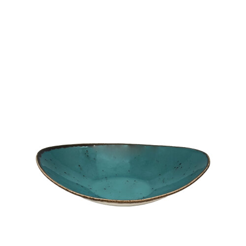 Zest Porcelain Gondol Kase 25 Cm X15,5 Cm-Paris Turkuaz - ZEST PORCELAIN