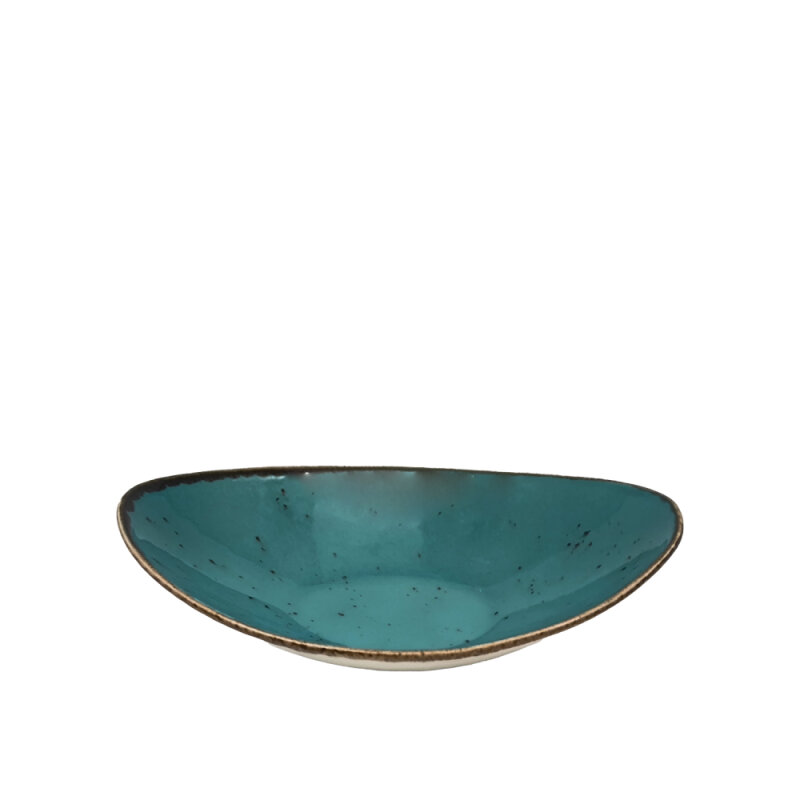 Zest Porcelain Gondol Kase 25 Cm X15,5 Cm-Paris Turkuaz - 1