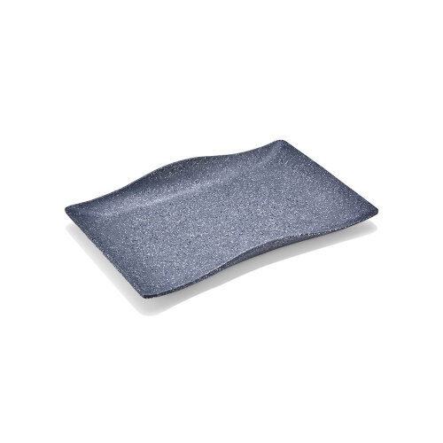 Atlasform Melamin Gri Mat Sunum Tabak 28*19 cm - ATLASFORM