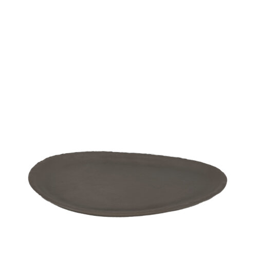 Gri Melamin Oval Slate Tabak 30X19Cm - ULTRAFORM MELAMİN