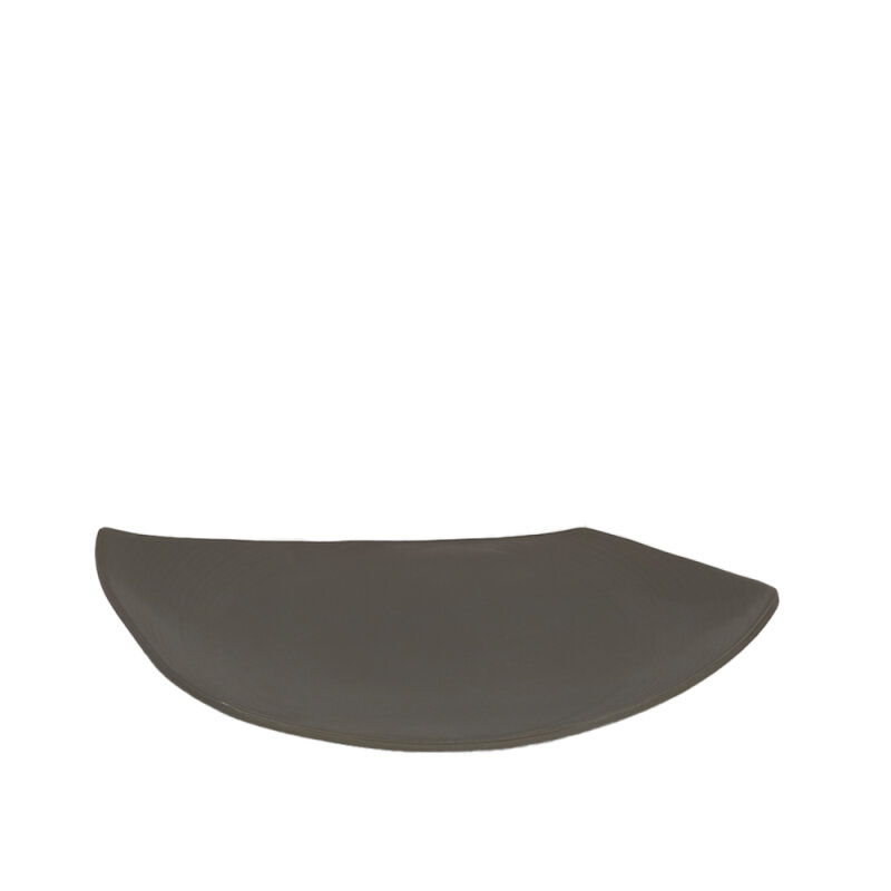 Gri Melamin Yamuk Derin Tabak 27X18X5Cm - 1