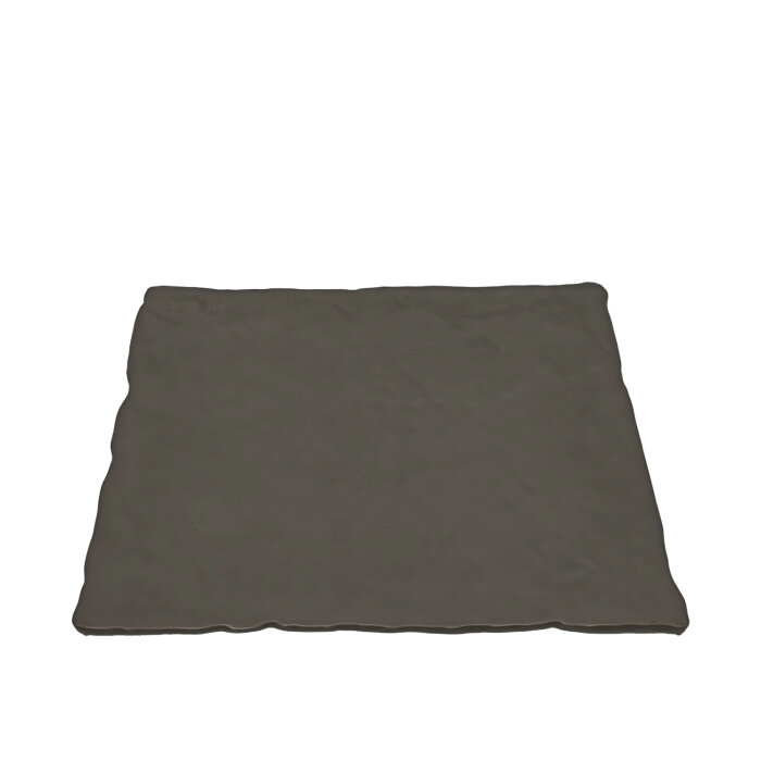 Gri Melamin Yuvarlak Kulplu Tabak 38Cm - 1