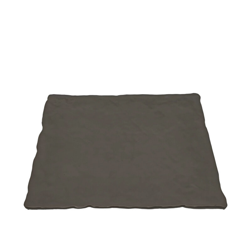 Gri Melamin Yuvarlak Kulplu Tabak 38Cm - 1