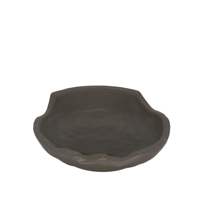 Gri Melamin Yuvarlak Tabak 19Cm - 1