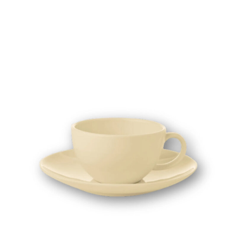 Güral Porselen Coffee Mania Cay Fincanı Tabaklı Dekorsuz - 1