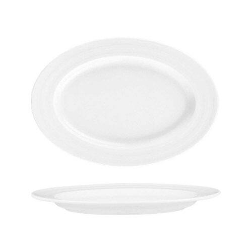 Güral Porselen New Bone Lizbon Otel 34 cm Kayık Tabak - GÜRAL PORSELEN