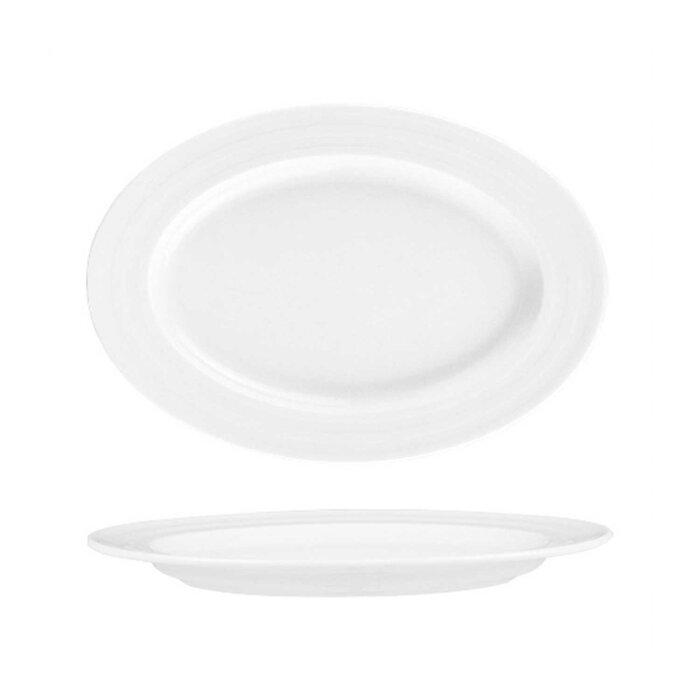 Güral Porselen New Bone Lizbon Otel 34 cm Kayık Tabak - 1