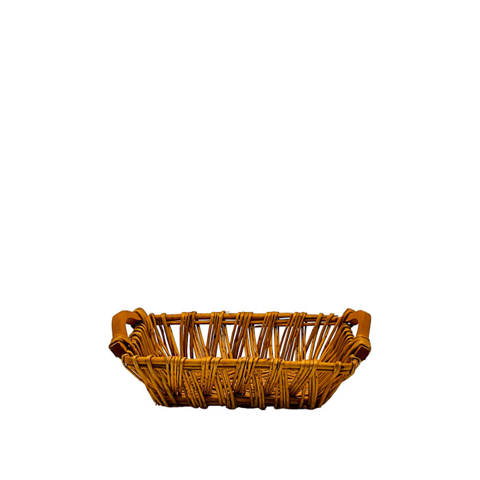 Hasır D.Dörtgen Kulplu Sepet 27X17X8 cm Kçk - 1