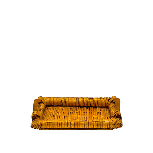 Hasır D.Dörtgen Kulplu Sepet 32X20X4 cm Kçk - KLT