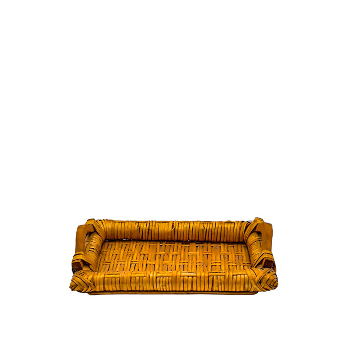 Hasır D.Dörtgen Kulplu Sepet 32X20X4 cm Kçk - 1