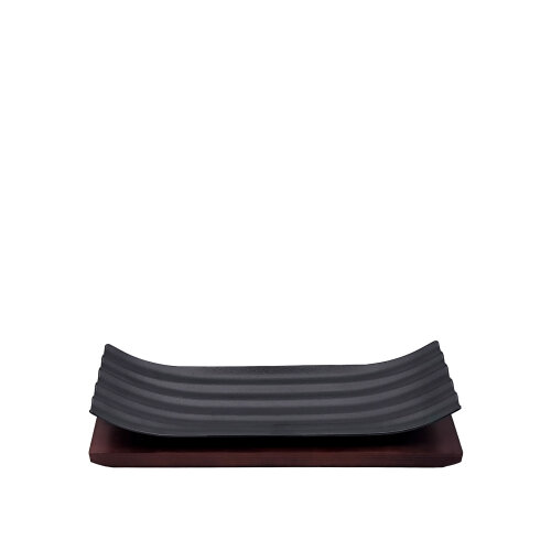 Hs037663 Sunum Tabak Ahşap Standlı 36x12 cm - KLT