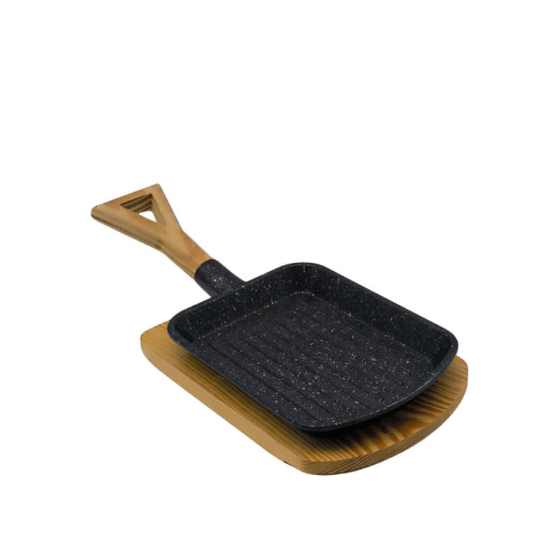 Hs079425 Sunum Tepsi Ahşap Standlı 18x24 cm - 1