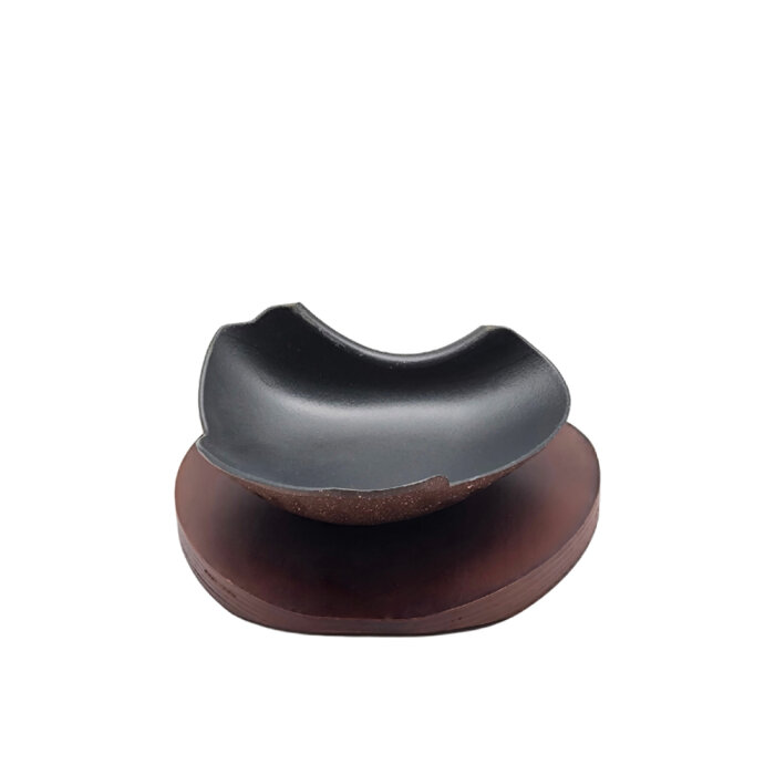 Hs079449 Sunum Tepsi Ahşap Standlı 19x19 cm - 1