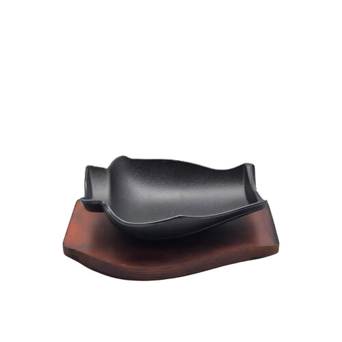 Hs079451 Sunum Tepsi Ahşap Standlı 19x16 cm - KLT