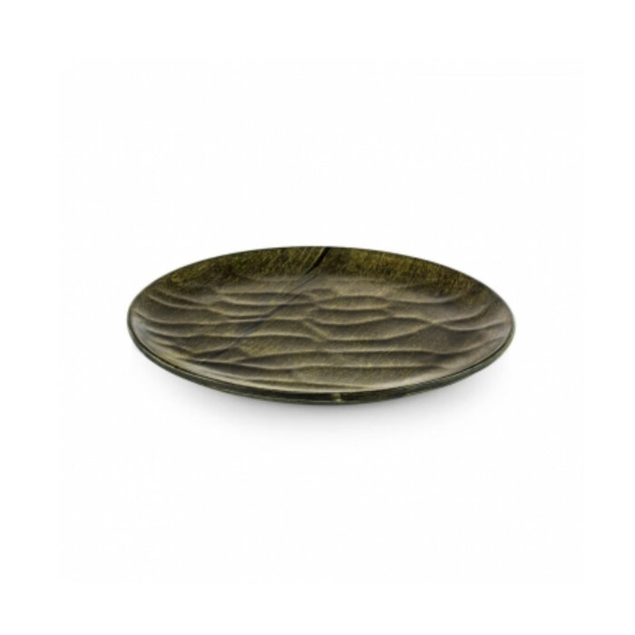 Hw Rölyefli Yuvarlak Servis Tabak (28 Cm) Antik Ça - 1