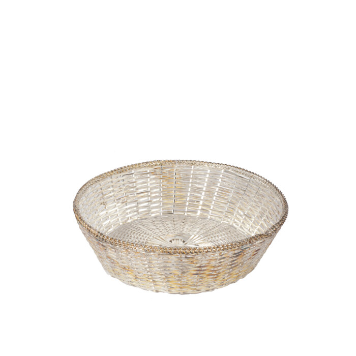 Gümüş Ekmek Sepeti Yuvarlak 20Cm - 1