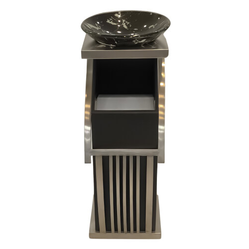 Kapı Önü Küllük Siyah 30X30X80cm CRHCPX78C2 - KLT