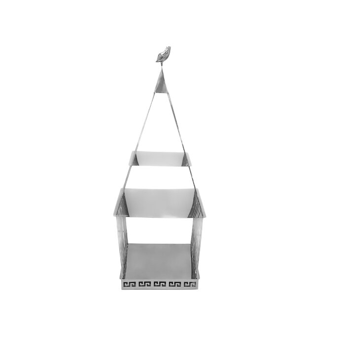 Paslanmaz Sunum Stand Tower Üçlü 25X65Cm - 1