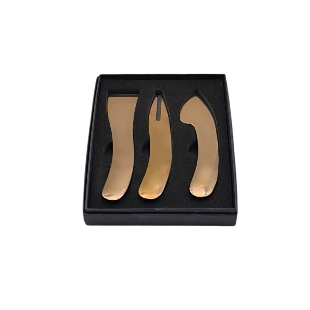 Peynir Bıçak Seti 3Prç 18-19 cm bronz