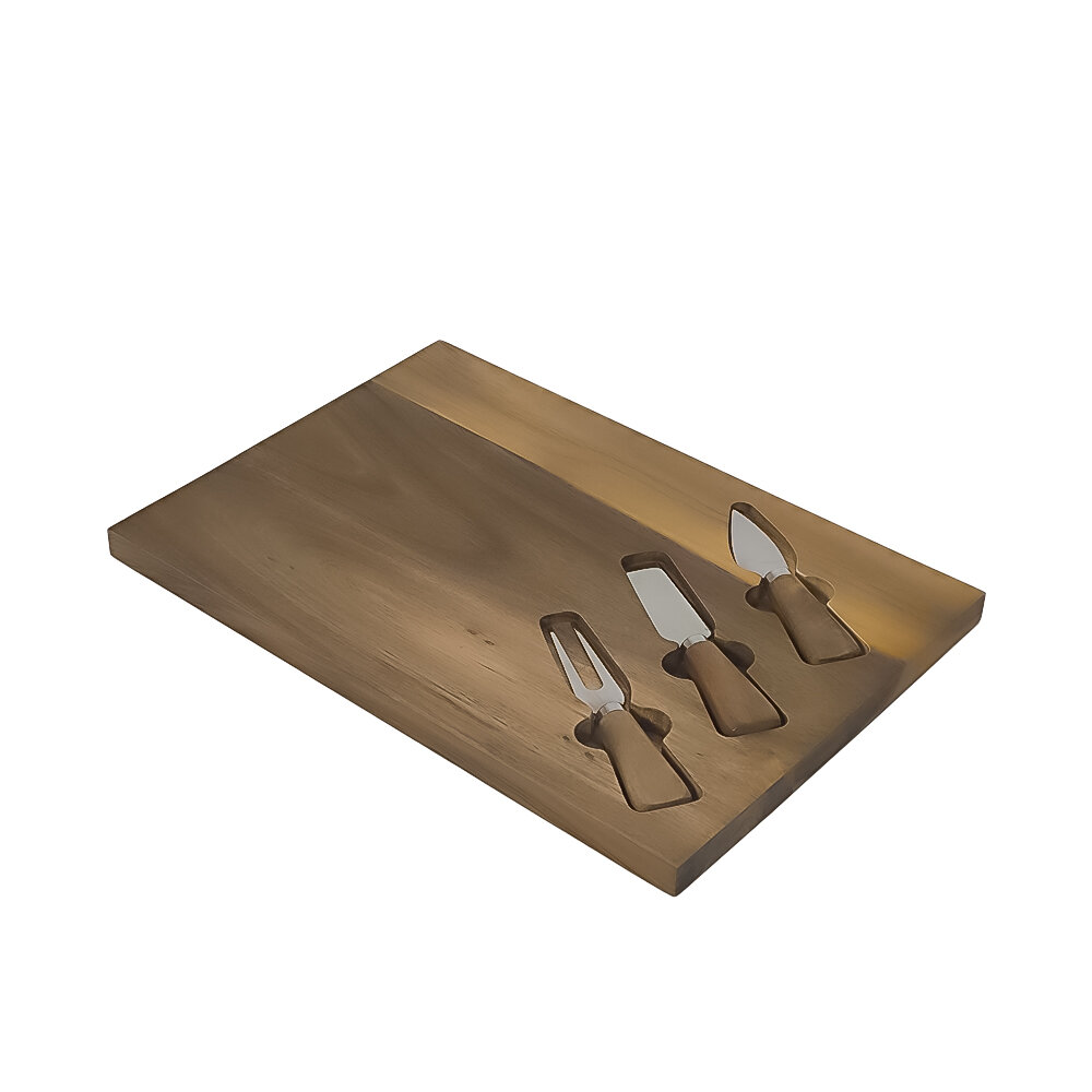 Peynir Bıçak Seti + Kesme Tahtası 25x36x14 cm