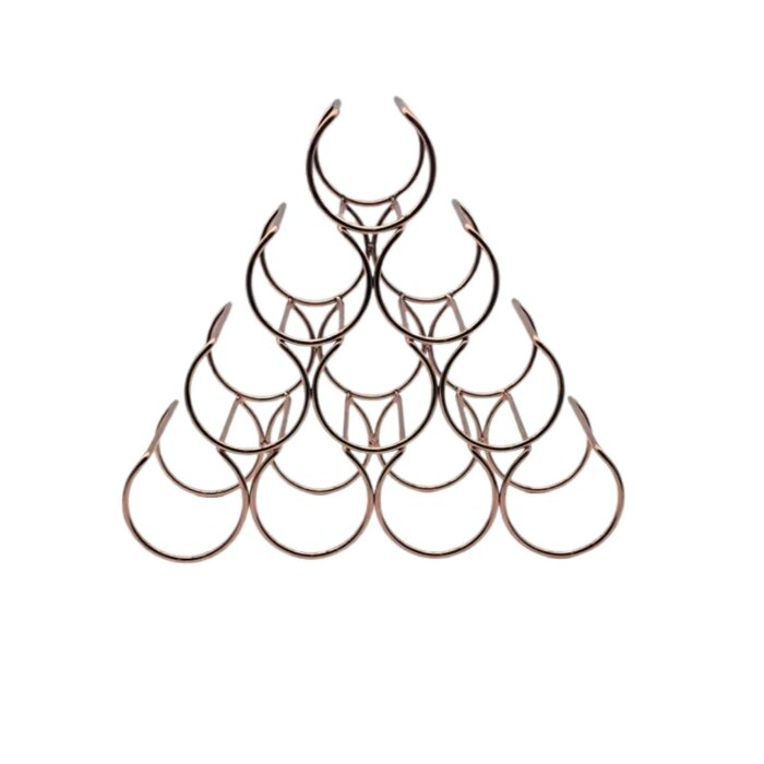 Tel Şarap Tutucu 10Lu Bakır - 1