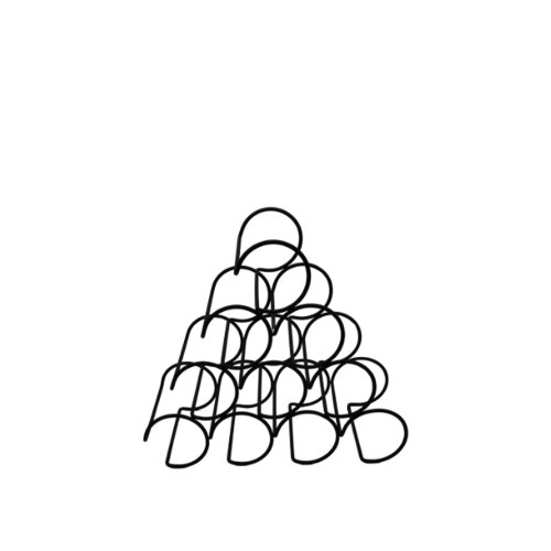 Tel Şarap Tutucu 10Lu Siyah - KLT