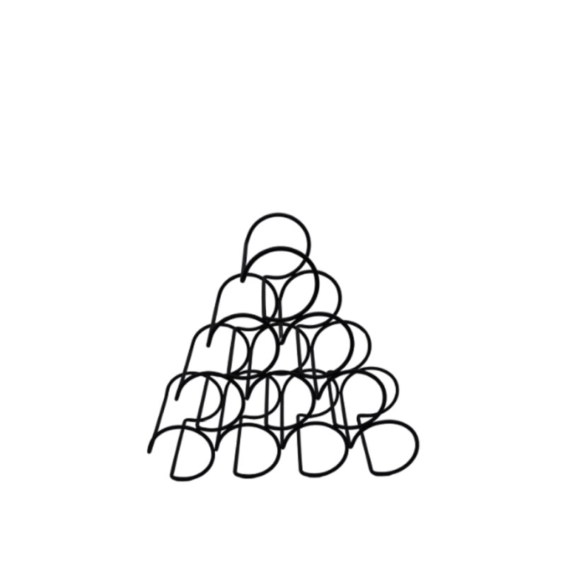 Tel Şarap Tutucu 10Lu Siyah - 1