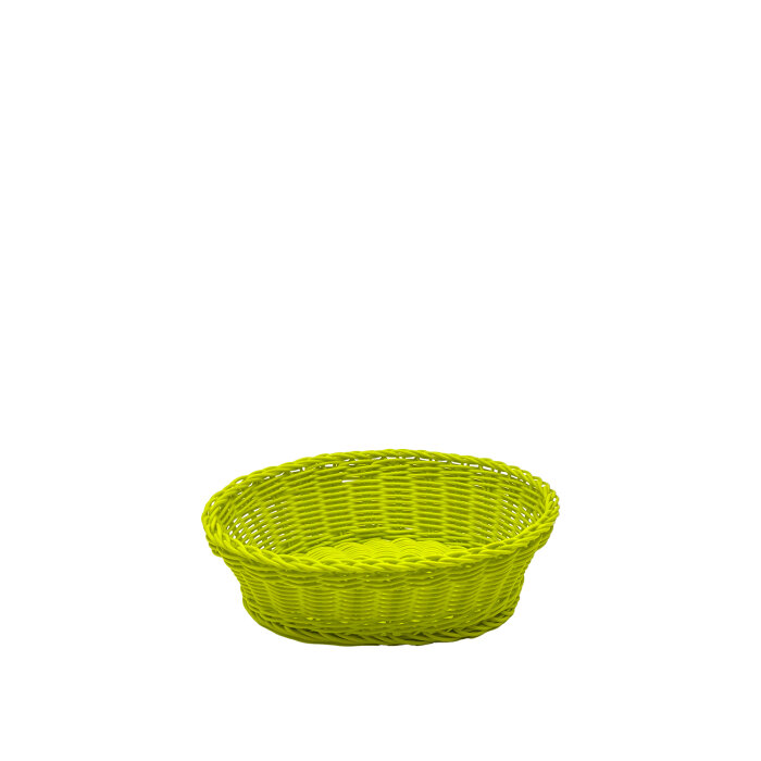 Plastik Hasır Oval Sepet 25X19X7 cm Açık Yeşil - 1