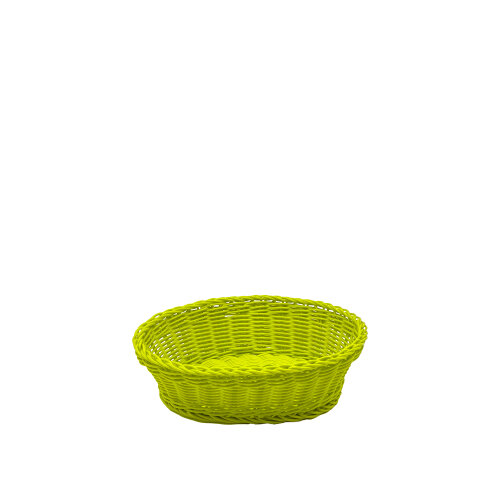 Plastik Hasır Oval Sepet 25X19X7 cm Açık Yeşil - 2