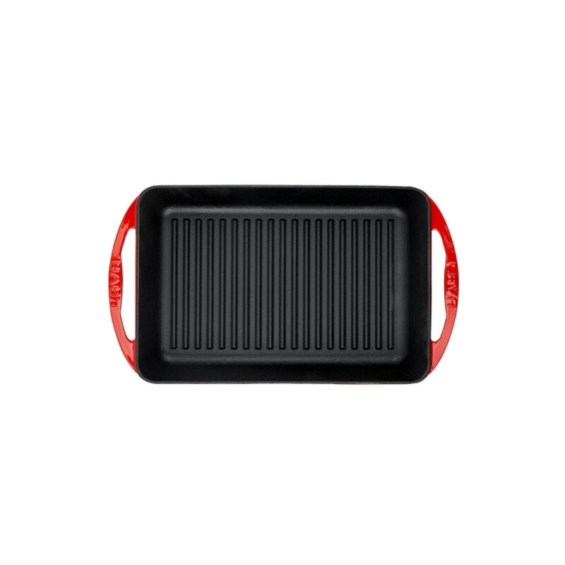 Lava Izgara Tavası. Kırmızı. Dikdörtgen. 22x32cm. - 1