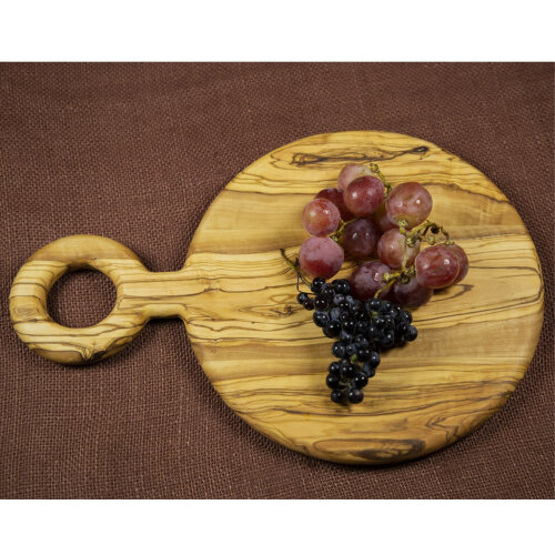 Zeytiniz Jüpiter Yuvarlak Kesim Tahtası36 x 26 x 2 cm - 2