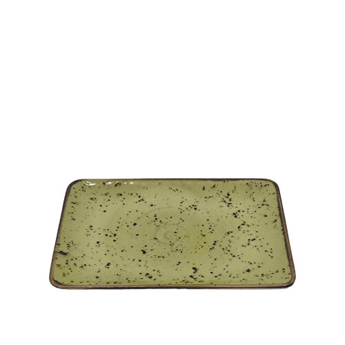 Tulu Porselen Kare Kayık Tabak 30X20cm-Reactıve R77 Yeşil TK30KYR77 - TULU PORSELEN