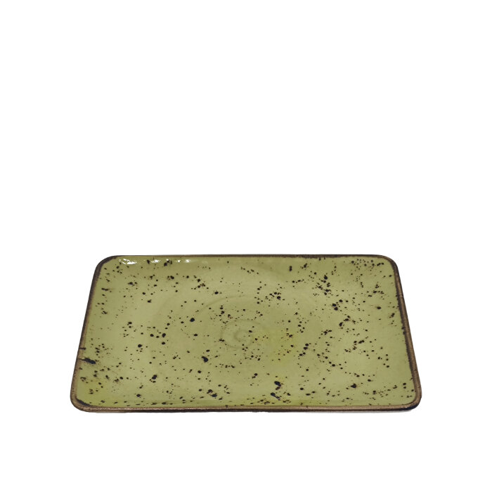 Tulu Porselen Kare Kayık Tabak 30X20cm-Reactıve R77 Yeşil TK30KYR77 - 1