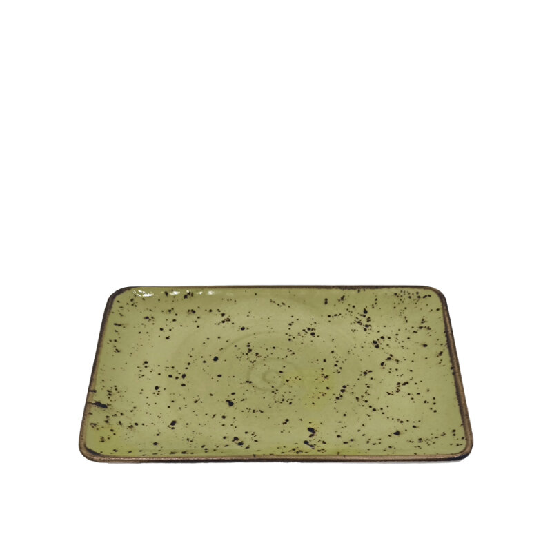 Tulu Porselen Kare Kayık Tabak 30X20cm-Reactıve R77 Yeşil TK30KYR77 - 1