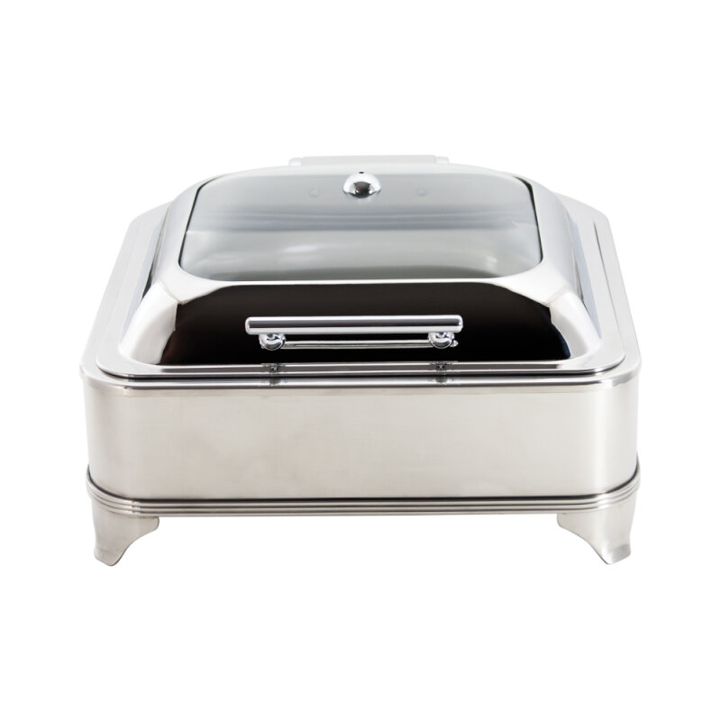 Kare Cam Kapaklı Chafıng Dısh Isıtıcılı - 1