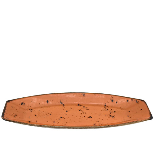 Tulu Porselen Kaya Kayık 35X14,5cm-Reactıve R 44 Turuncu KY35KYR44 - TULU PORSELEN