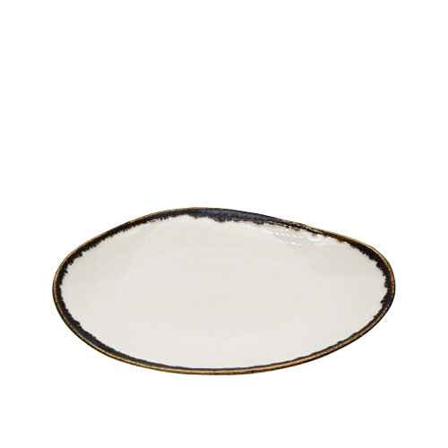 Zest Porcelain Kayık Sunum Tabak 25Cm - Chocolate - ZEST PORCELAIN