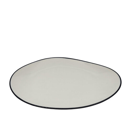 Tulu Porselen Kayık Sunum Tabak 35 cm File 64 Siyah TK35KYF64 - TULU PORSELEN