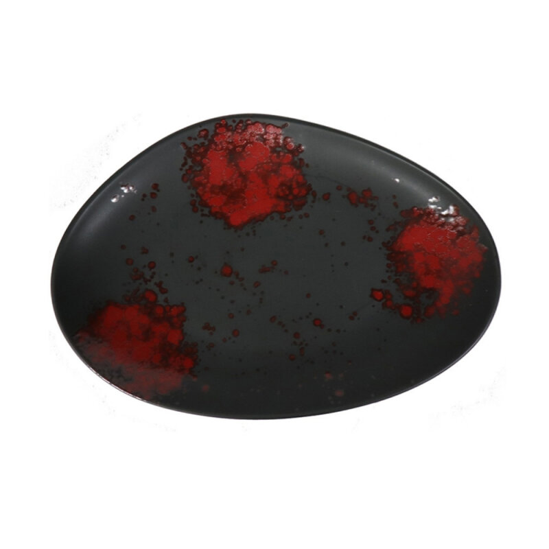 Zest Porcelain Kayık Sunum Tabak 35Cm -Oxy Red - 1