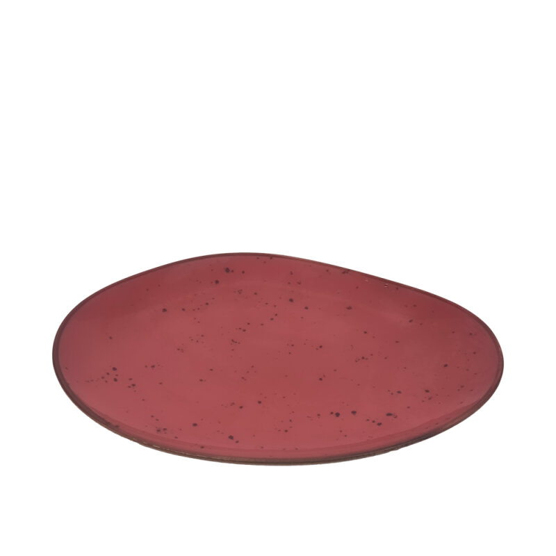 Tulu Porselen Kayık Sunum Tabak 35cm-Reactıve 36 Kırmızı TK35KYR36 - 1