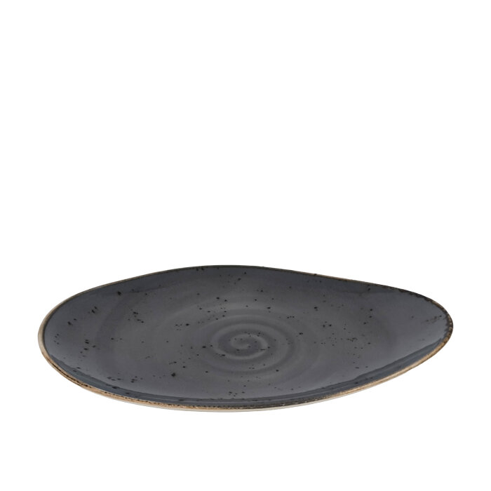 Tulu Porselen Kayık Sunum Tabak 35cm-Reactıve 67 Gri TK35KYR67 - 1