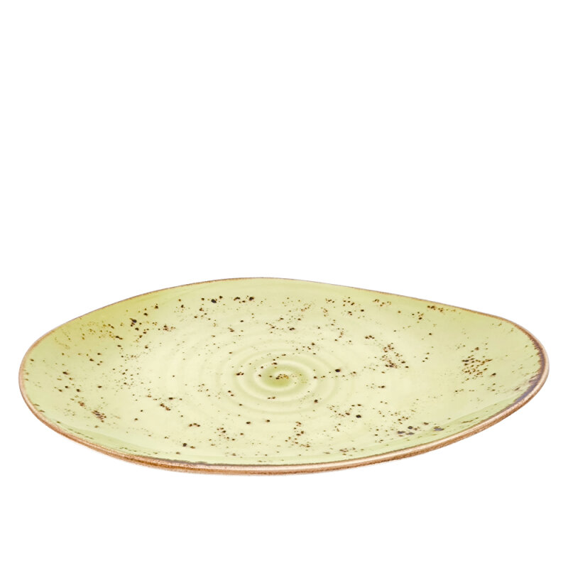 Tulu Porselen Kayık Sunum Tabak 35cm-Reactıve 77Yeşil TK35KYR77 - 1