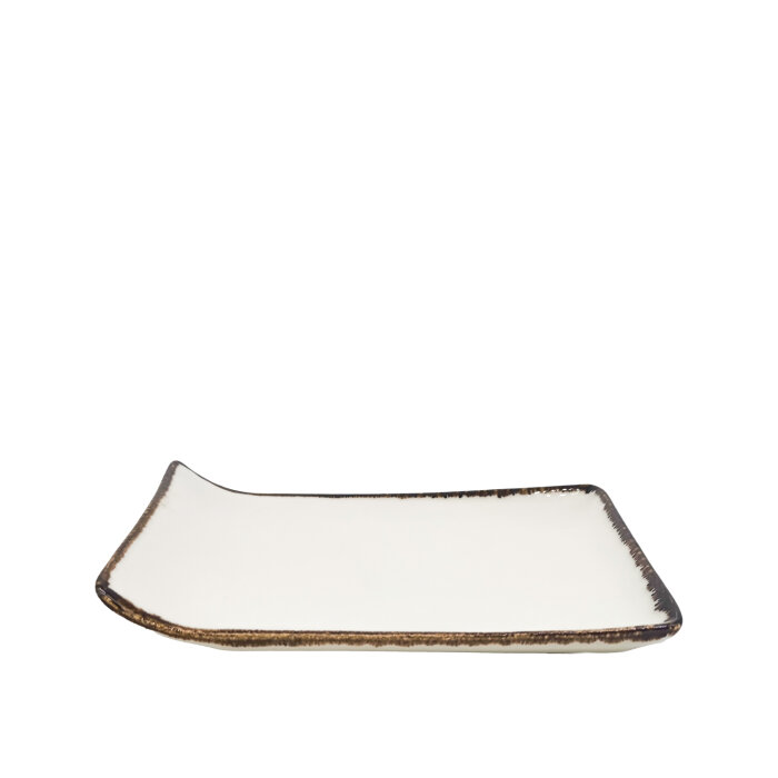 Tulu Porselen Kıvrık Kayık 21,5cm X 18 cm-Chocolate KV18KYCT47 - 1