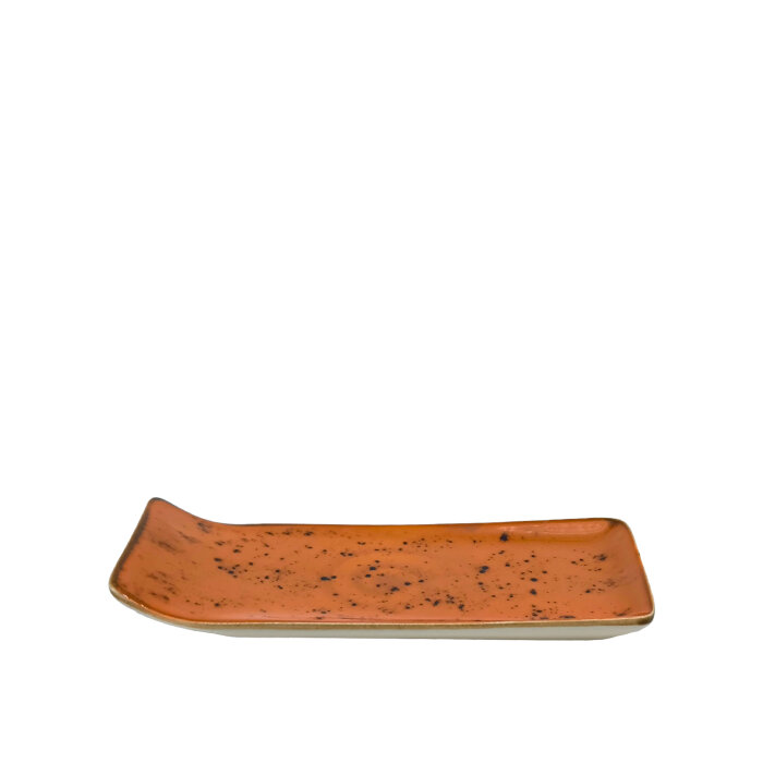 Tulu Porselen Kıvrık Kayık 21,5X12Cm - Reactıve 44 Turuncu - 1