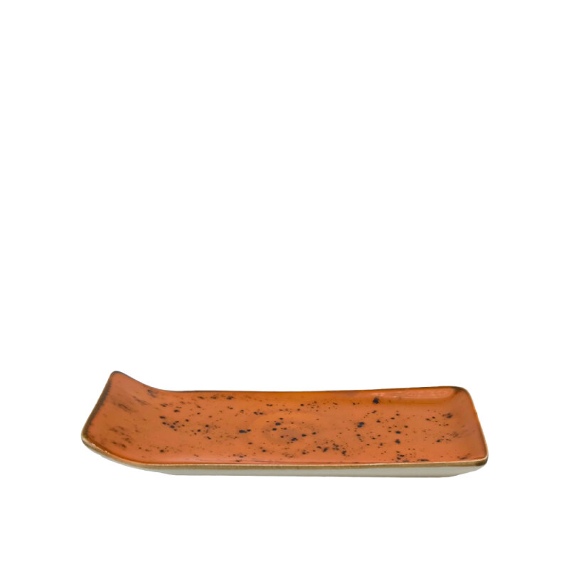 Zest Porcelain Kıvrık Kayık 21,5X12Cm -Paris Turuncu - 1