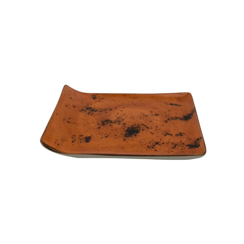 Zest Porcelain Kıvrık Kayık 21,5X18Cm -Paris Turuncu - ZEST PORCELAIN