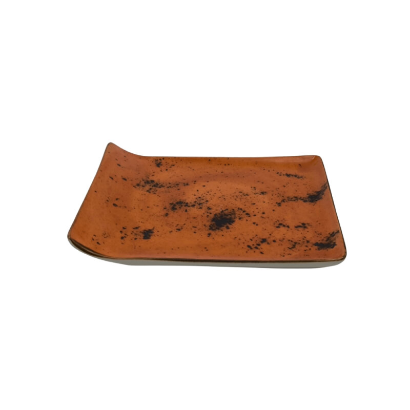 Zest Porcelain Kıvrık Kayık 21,5X18Cm -Paris Turuncu - 1