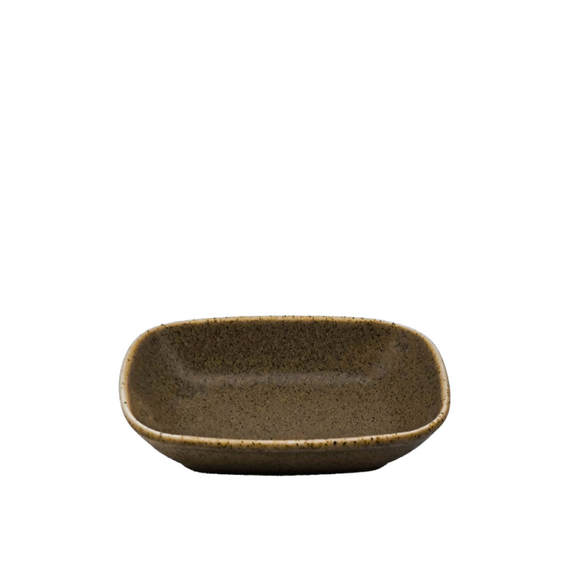 Zest Porcelain Klasik Kare Kayık 12Cm -Element Brown - 1